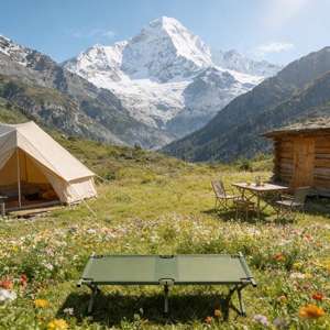 Lit <span class=keywords><strong>de</strong></span> camp pliable en fer robuste, capacité <span class=keywords><strong>de</strong></span> 200 kg, tissu Oxford extra large, pour l'extérieur, la plage, le parc, les urgences et les stands <span class=keywords><strong>de</strong></span> marché - Product Image 2