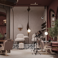 Jeu de meubles pour onglerie Custom Nail Shop Front Desk Design raffiné Aménagement intérieur de salon Décoration