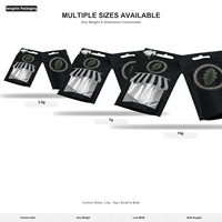 Schwarze Mylar-Beutel mit Klarsichtfenster Digitaldruck-Verpackung Wiederverschließbare Verpackungsbeutel Flexible Verpackungstaschen