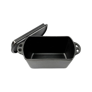 Four à pain en fonte Rôtissoire à <span class=keywords><strong>induction</strong></span> durable avec couvercle Plat de cuisson <span class=keywords><strong>rectangulaire</strong></span> pour la cuisson à la maison - Product Image 1