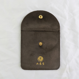 Bolsa de Joyería con Logotipo Personalizado, Bolsa de Regalo de Joyería de Terciopelo, Bolsa con Solapa con Logotipo, Bolsa de Ante Sintético para Joyería - Product Image 2