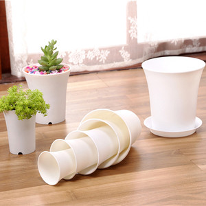 <span class=keywords><strong>Maceta</strong></span> <span class=keywords><strong>Circular</strong></span> de Alta Calidad para Suculentas, Negra y Blanca, de Plástico Grueso y Elevado - Product Image 1