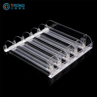 Séparateur d'étagère en acrylique avec système de poussoir à ressort, séparateurs en plastique pour l'entreposage et les fournitures de supermarché