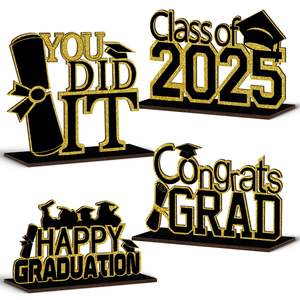 Best-Selling <b>Wooden</b> <b>Desktop</b> Ornament for Cross-Border E-Commerce Graduation Season Congratulating 2026 Table Decorative - Product Image 3