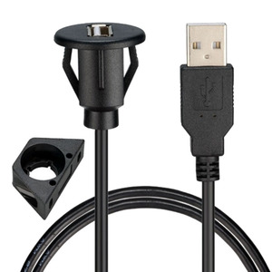 Cable de Extensión <span class=keywords><strong>USB</strong></span> 2.0 3.0 con Conector Redondo para Montaje en Panel, Macho <span class=keywords><strong>a</strong></span> Hembra, Blindado, de Alta Velocidad, para <span class=keywords><strong>Cargador</strong></span> de Teléfono Móvil - Product Image 1