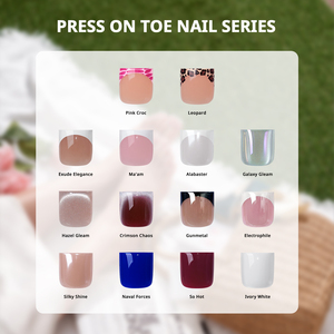 BTArtbox Gel Doux À La Main Artificielle <span class=keywords><strong>Faux</strong></span> Ongles En Gros Court Rose Amande Plaine Couleur Unie Presse sur Ongles pour L'été - Product Image 2