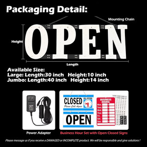 LED luminous open sign advertising <b>board</b> indoor hanging wall decoration <b>light</b> shop sign entrance indicator luminous sign 12V - Product Image 5