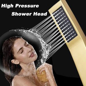 Handheld <b>Shower</b> Head Stainless Steel Square Bathroom Rain Spray Hand <b>Shower</b> Jet Head - Product Image 3