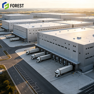 Parque Logístico de Estructura de Acero Modular de Ingeniería Personalizada, Depósito Prefabricado, Instalación de Carga de Gran Capacidad - Product Image 1