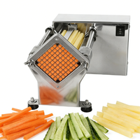 Machine à couper les légumes motorisée en acier inoxydable pour la fabrication de frites, haute efficacité, usage commercial