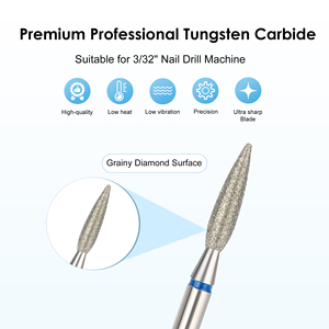 2.3*10Mm Ngọn Lửa Hình Dạng Kim Cương <span class=keywords><strong>Nail</strong></span> Bit Làm Móng Tay Móng Chân Công Cụ Cho Lớp Biểu Bì Sạch Cụ Vỉ Đóng Gói Móng Tay Khoan Bit - Product Image 5