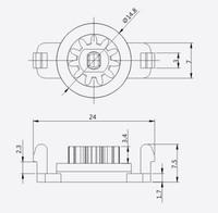 Amortisseur rotatif en plastique pour machine à laver et voiture, amortisseur à charnière rotative à couple réglable pour fermeture douce manuelle