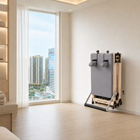 Camas Reformer Pilates Plegable de Madera de Arce con Patas Extensibles para Estudio y Casa Ahorra Espacio