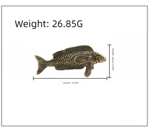 เครื่องประดับ <span class=keywords><strong>arowana</strong></span> ทองเหลืองเก่าโบราณจูไคปลาประดับสํานักงานเดสก์ท็อป - Product Image 2