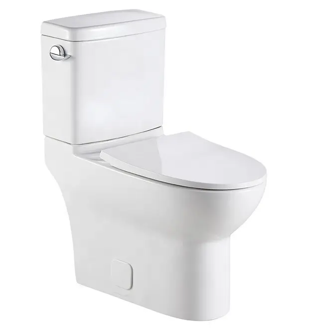 Siphonic Rimless Ceramic two piece Toilet Round shape Family hotel flush toilet