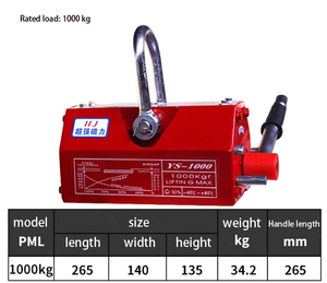 Elevador Magnético de Placas de 1000 kg, 2000 kg, 3000 kg, Imán de Neodimio, Elevador Magnético Permanente de 3.5 Veces Mayor Potencia - Product Image 3