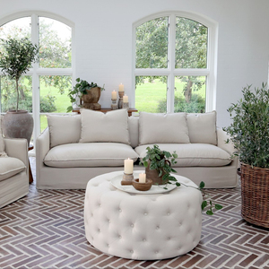 Grand coussin de style antique pouf moderne cube en <span class=keywords><strong>bois</strong></span> chaise ronde tabouret en tissu avec rangement pour le salon et l'hôtel - Product Image 2