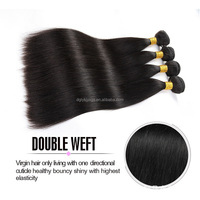 HW01 Vente en gros de tissages de cheveux humains, extensions de cheveux ondulés vierges, lisses et soyeux, 100g, 18 pouces, 10A, 1 pièce