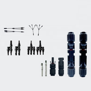 Conector en Y 2 en 1, Conector Paralelo para Panel Solar con Cable Rojo y Negro, Divisor Y2 Impermeable IP67 para Módulo Fotovoltaico - Product Image 1