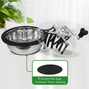 Electric Leaf <strong>Trimmer</strong> 13 Inch <strong>Bud</strong> Leaf Bowl <strong>Trimmer</strong> Clear Visibility Dome Twisted Spin Cut With Sharp Stainless Steel Blades - Product Image 6