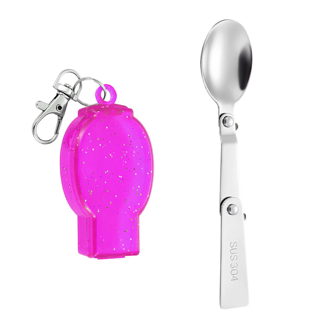 Spoon with pink case