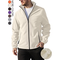 Nouvelle Collection 2026 – Blouson Homme Slim Décontracté en Polaire Coupe-Vent à Col Montant et Fermeture Éclair pour Sports d'Automne et d'Hiver en Extérieur – Couleur Unie – Vente Flash Transfrontalière
