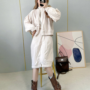 Spring Women's New Pure Colour Long Sleeve Jacket Short Skirt Casual Two Piece Fashion Pleated <strong>Ladies</strong> <strong>Suit</strong> - Product Image 5
