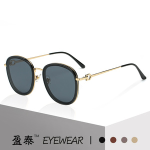 Yingtai Eyewear Pink <b>Round</b> <b>Frame</b> Sunglasses UV400 Women's Fashion Sunshades - Product Image 3