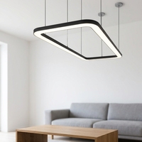 Lampe de bureau en aluminium Lightwoo, très vendue, à LED, linéaire, en forme d'anneau, suspendue, IP44, CRI90, connectable, taille 5070, pour salon