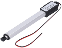Aktuator linier IP54 kompak 12V/24V untuk pelacak surya DIY Diameter 20mm Stroke 150mm Magnet permanen DC disikat elektrik 4mm