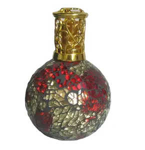 Luxus Mosaik duft öl lampe geschenk set, parfüm lampe mit platin keramik brenner