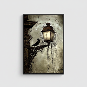 Elegant Gothic Canvas Print: Dark Landscape Artwork,<b>BLACK</b> <b>FRAMED</b> CANVAS - Product Image 2