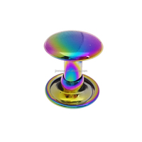 9*8mm topi ganda keling warna pelangi untuk pembuatan tas tangan dompet perangkat keras