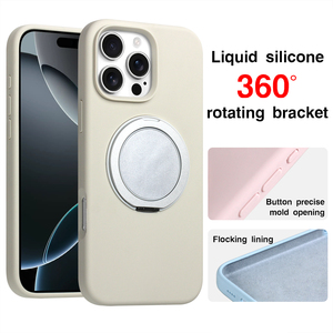 360 °   Coque en silicone liquide magnétique rotative pour <span class=keywords><strong>iPhone</strong></span> 17, anti-traces de doigts, compatible support voiture, antichoc, personnalisable - Product Image 5