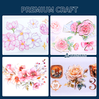 Rouleaux d'autocollants en PET transparent holographique 3D haut de gamme personnalisés pour le journaling et les fournitures de scrapbooking