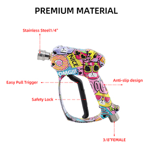 快速连接洗车枪高压泡沫喷射水枪带配件，用于汽车清洁 - Product Image 5