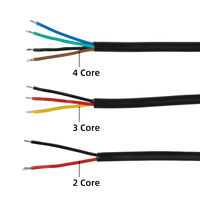موصل كابل ذكر وأنثى مقاوم للماء M12 IP67، سلك 22AWG لشريط LED، تجهيزات كهربائية مقاومة للماء للإضاءة الخارجية والمناظر الطبيعية