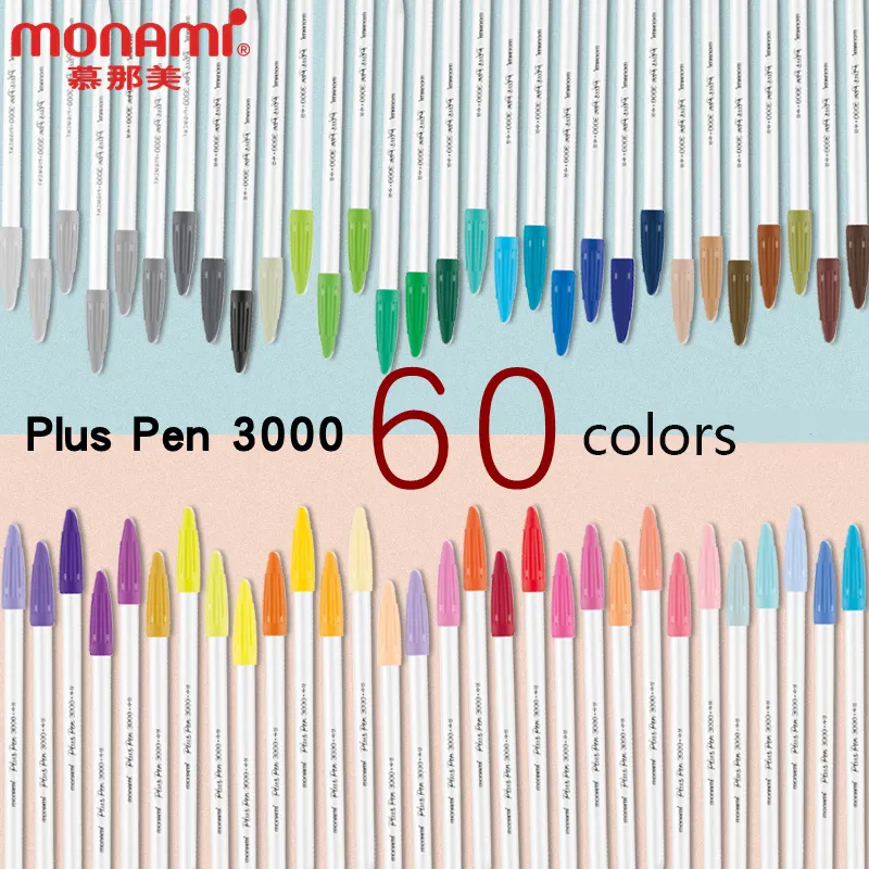 卸売48 Colors Marker Gel Pens Plus Pen Monami 3000 Liquid Ink微細ペン