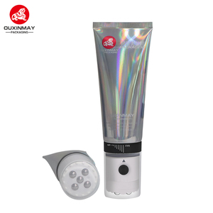 Elektrischer Vibrations-Massagekopf aus Edelstahl, 5 Stück, mit Kunststoff-Applikator für Kosmetik, Körperlotion und Creme-Tuben - Product Image 2