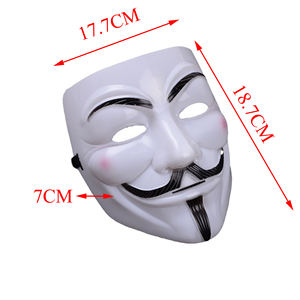 V per <span class=keywords><strong>Vendetta</strong></span> ha ispirato la maschera di Fawkes bianco per feste in Costume e forniture per le vacanze Cosplay - Product Image 2