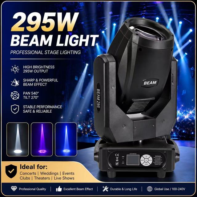 Used Stagelight DMX Stage Lighting 295W Fixture for Concert Lighting Indoor Outdoor Performance Events