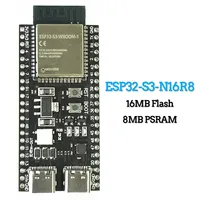 ESP32 / ESP32-S3 WiFi+Bluetooth Internet Of Things Dual Type-C Development Board Core Board ESP32-S3-DevKit C N16R8 Untuk Arduino