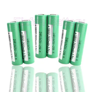 INR18650 25R 2500mah 3.6V נטענת ליתיום יון פנס סוללה עבור Samsung דואר אופני 18650 25R 20A פריקה מקורי תא