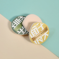 Spons Alas Bedak Cair Segitiga Besar, Alat Kosmetik Wanita, Bahan Tekstur Lembut Halus Non-lateks, Puff Bedak