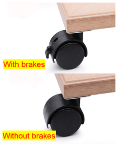 Grey xoay 2inch chất liệu nylon bền và thân thiện với môi không có tiếng ồn im lặng văn phòng Đôi bánh xe đồ nội thất bánh xe - Product Image 3