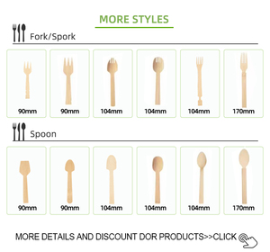 Cuillères personnalisables Ensemble de couverts jetables en bambou écologique de luxe comprenant un couteau et une fourchette pour les pique-niques, le camping et les restaurants - Product Image 3