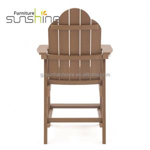 Chaise <span class=keywords><strong>Adirondack</strong></span> en HDPE de différents styles, <span class=keywords><strong>fauteuil</strong></span> en <span class=keywords><strong>plastique</strong></span> imitation bois, chaise haute simple, chaise de bistrot et de bar avec dossier - Product Image 4