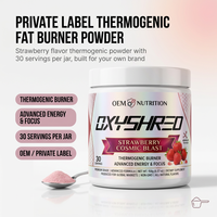 Poudre Thermogénique Brûle-Graisse Marque Blanche Saveur Fraise 30 Doses Supplément de Gestion du Poids OEM