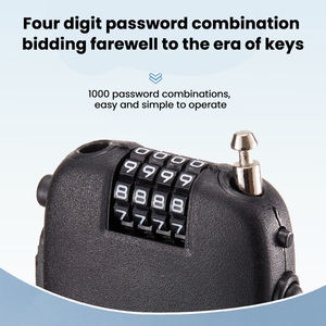 Motorcycle Helmet <b>Lock</b> Cable Anti-Theft Password Unlock ABS for Motorcycle & Suitcases & Bicycle Baskets Combination <b>Lock</b> - Product Image 4