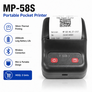 เครื่องพิมพ์พกพา MP-58S รุ่นใหม่ ปี 2026 แบบพกพา เชื่อมต่อ BT ความละเอียด 203DPI แบตเตอรี่ขนาดใหญ่ 2000mAh ไม่ต้องใช้หมึก พิมพ์สติกเกอร์ เหมาะสำหรับธุรกิจขนาดเล็ก - Product Image 1